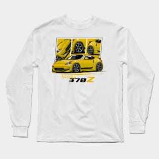 Yellow Nissan 370z JDM Car Long Sleeve T-Shirt